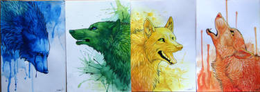 Colorful Wolves II