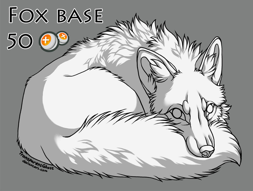 Fox base lineart 50pts by TransparentGhost on DeviantArt