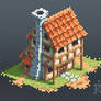 Isometric medieval / fantasy pixel house