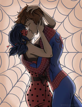 Commission ~ Marinette and Spider-Man