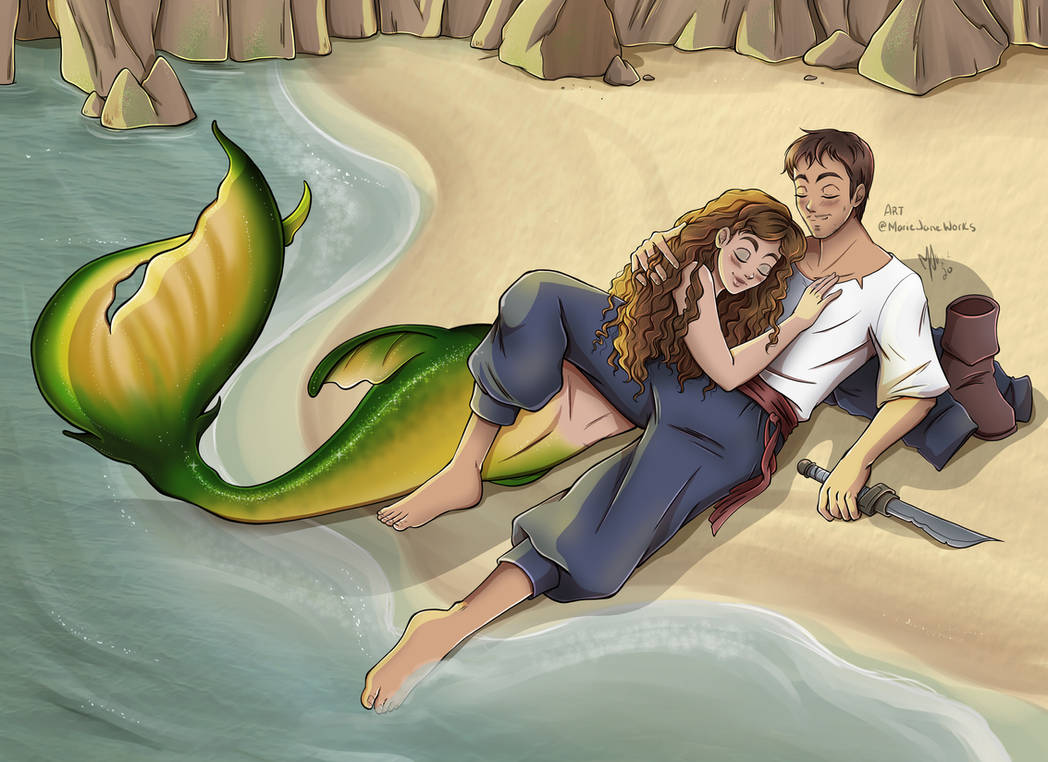Mermaid And Pirate Commission By Mariejaneworks On Deviantart