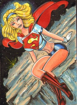 Supergirl On Asteroid