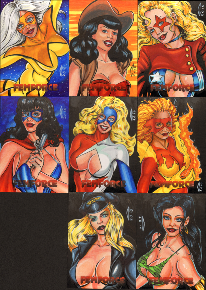 FEMFORCE SKETCH CARDS SET 2