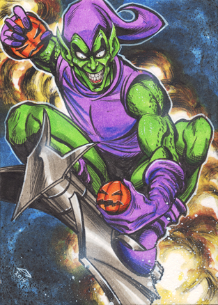 GREEN GOBLIN PERSONAL SKETCH CARD COMMISSION