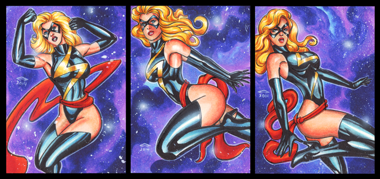 MS MARVEL PERSONAL SKETCH CARDS