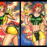 MARVEL GIRL RACHEL SUMMERS PERSONAL SKETCH CARDS