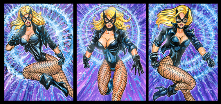 BLACK CANARY PERSONAL SKETCH CARDS