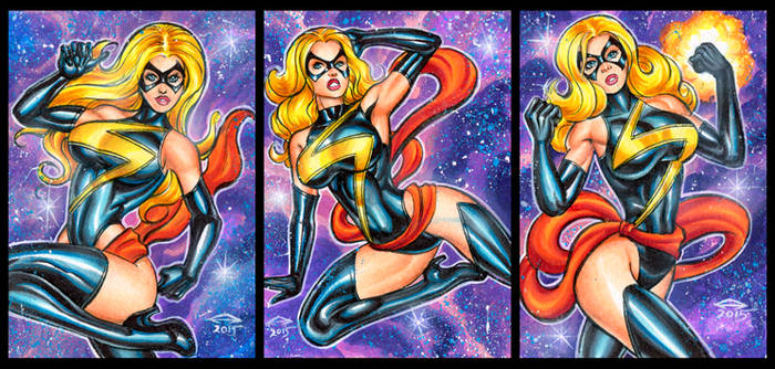 MS MARVEL PERSONAL SKETCH CARDS 12/2015