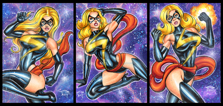 MS MARVEL PERSONAL SKETCH CARDS 12/2015