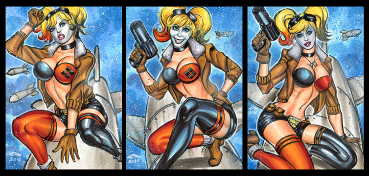 BOMBSHELLS HARLEY QUINN PERSONAL SKETCH CARDS