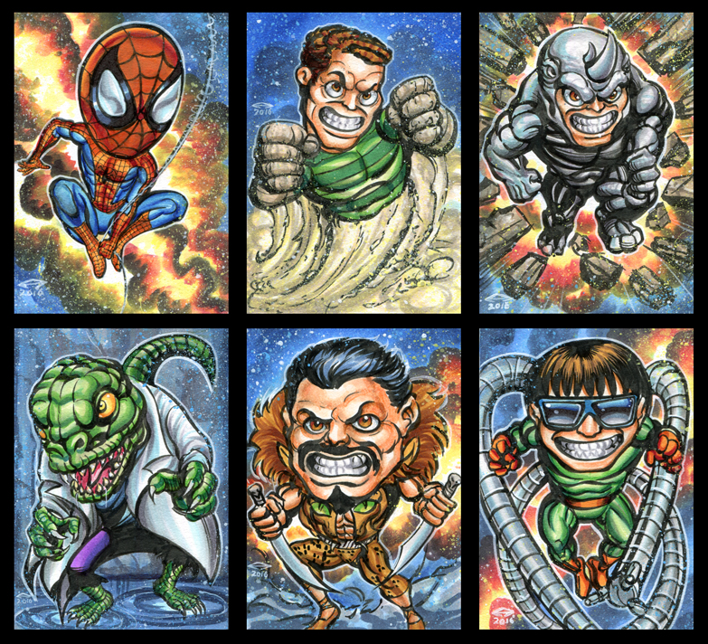 SPIDER-VERSE CHIBIS SKETCH CARDS