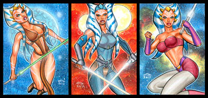 AHSOKA TANO PERSONAL SKETCH CARDS APRIL 2017