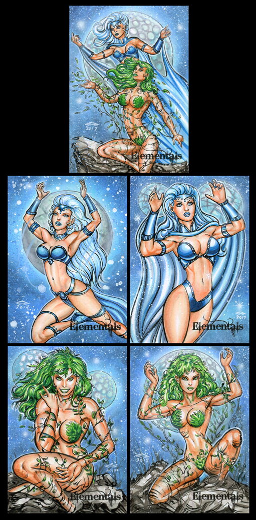 ELEMENTALS SKETCH CARDS EARTH AND AIR