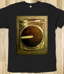 Grunge Dj Turntable T Shirt Design