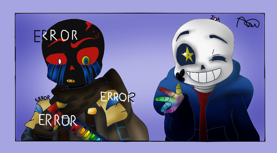 Ink and error swap clothes :3 by ArtisticKawaiiFox on DeviantArt