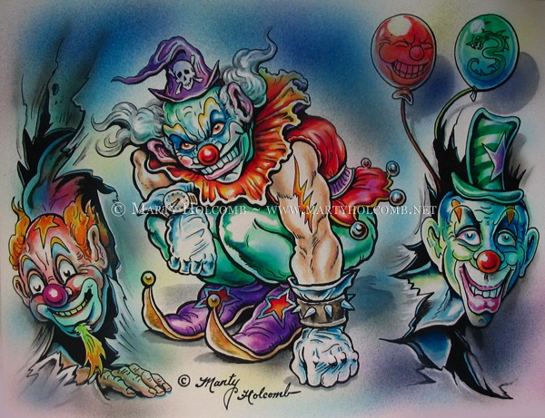 Three Clowns