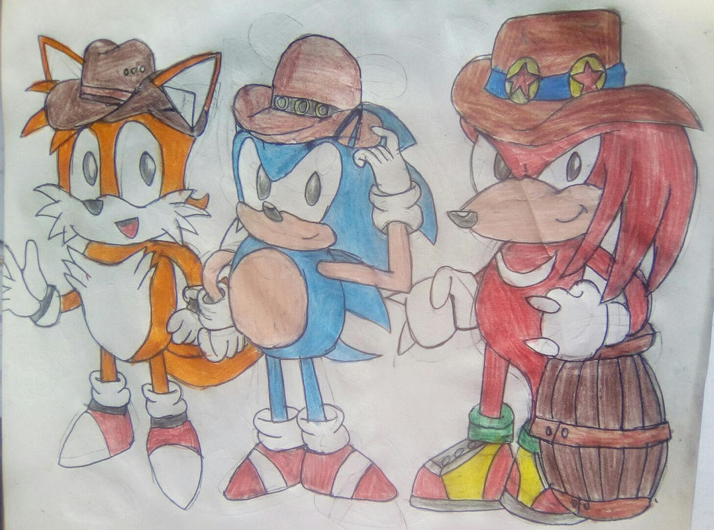 Classic Tails, Sonic and Knuckles by TheOneAndOnlyCactus on DeviantArt