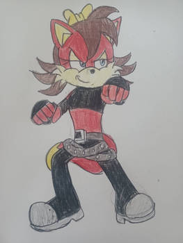 Fiona Fox in a fighting pose