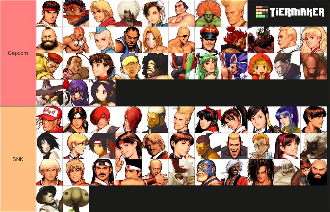 Capcom vs SNK Roster by StefMassacre on DeviantArt