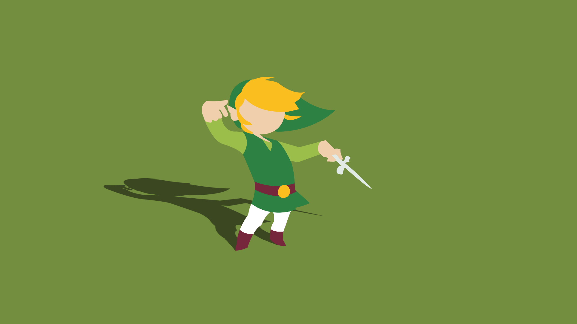 Windbender Shadow Minimal Wind Waker Wallpaper (With Shadow) by Cheetashock on DeviantArt