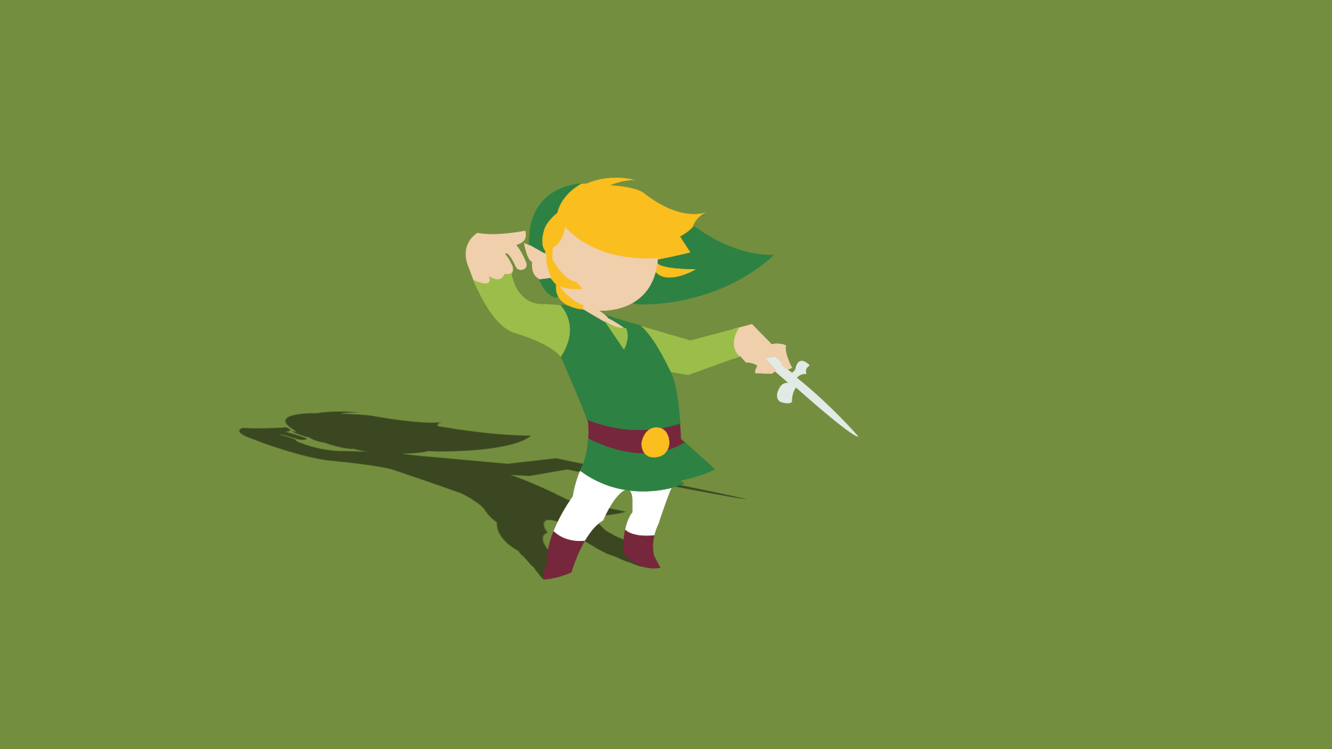 Minimal Wind Waker Wallpaper (With Shadow)