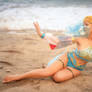 Zelda on the beach