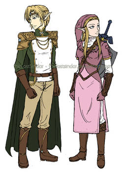 Concepts: Prince Link and Heroine Zelda