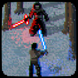 Kylo Ren vs Finn (Star Wars) pixel art