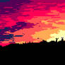 Dusk scene pixelart