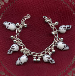 SKULL and BELLS charm bracelet