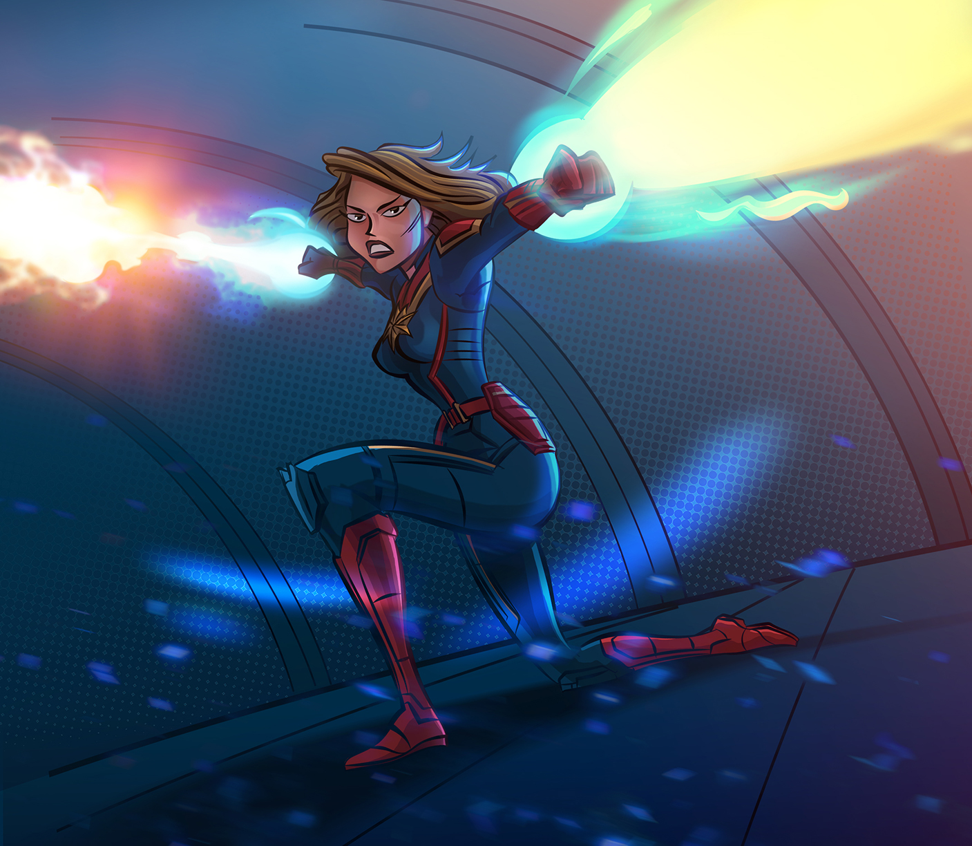 Captain Marvel by DavidRabbitte on DeviantArt