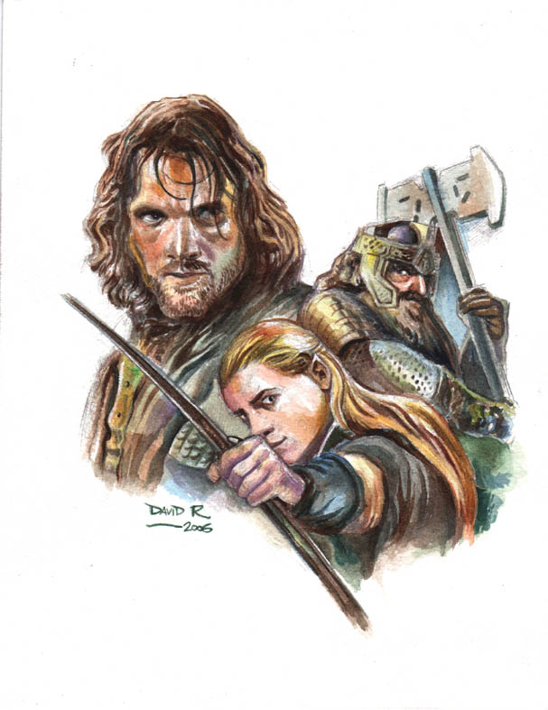 Lord of the Rings - 3 Hunters by DavidRabbitte on DeviantArt