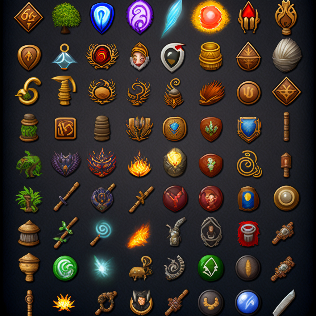 Aaron Wacker 3700 RPG Icons 3700 fantasy rpg icons by Sashelas on ...