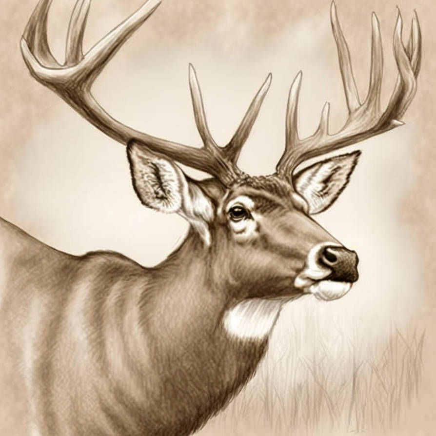 Aaron Wacker giant buck huge antlers sketch 9c9aea by Sashelas on ...