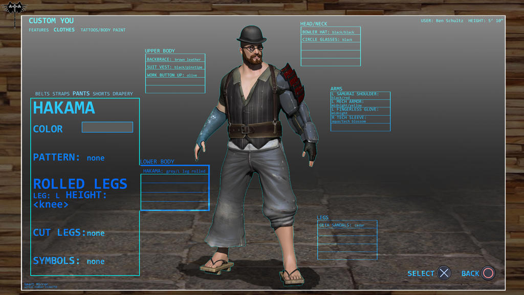 character customization UI by benschultz on DeviantArt