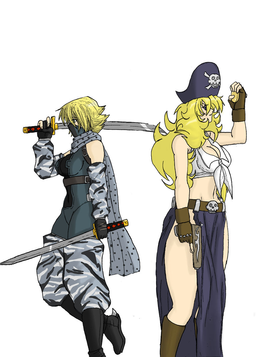 Ninja and Pirate colored