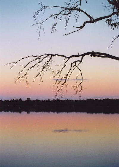 Sunset at an outback lake