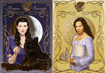 Morgana and Brecanyth, Gwen and Viro by altocello