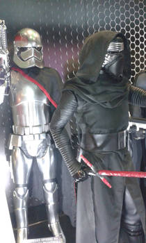Captain Phasma and Kylo Ren statues