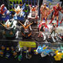 Gundam heads, Iron Man suits and Shaman King figs