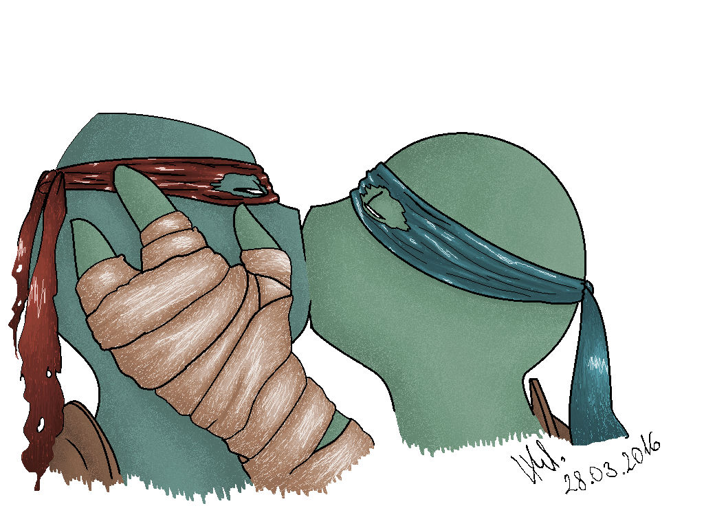 Leo X Raph Rise Raph X Leo-Kiss(Recolor) by KSL100 on DeviantArt