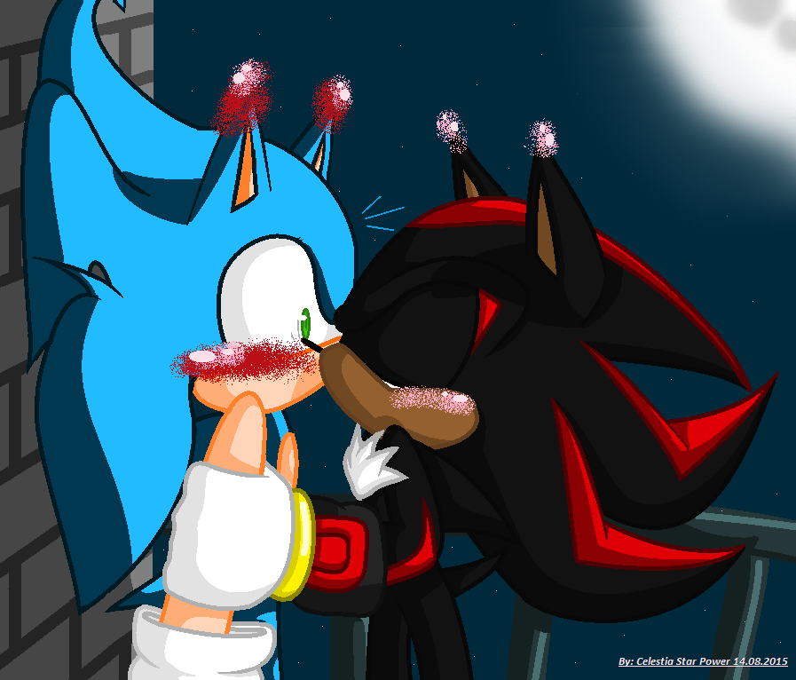 I was asked to draw Sonic and Shadow kissing : r/MoonPissing