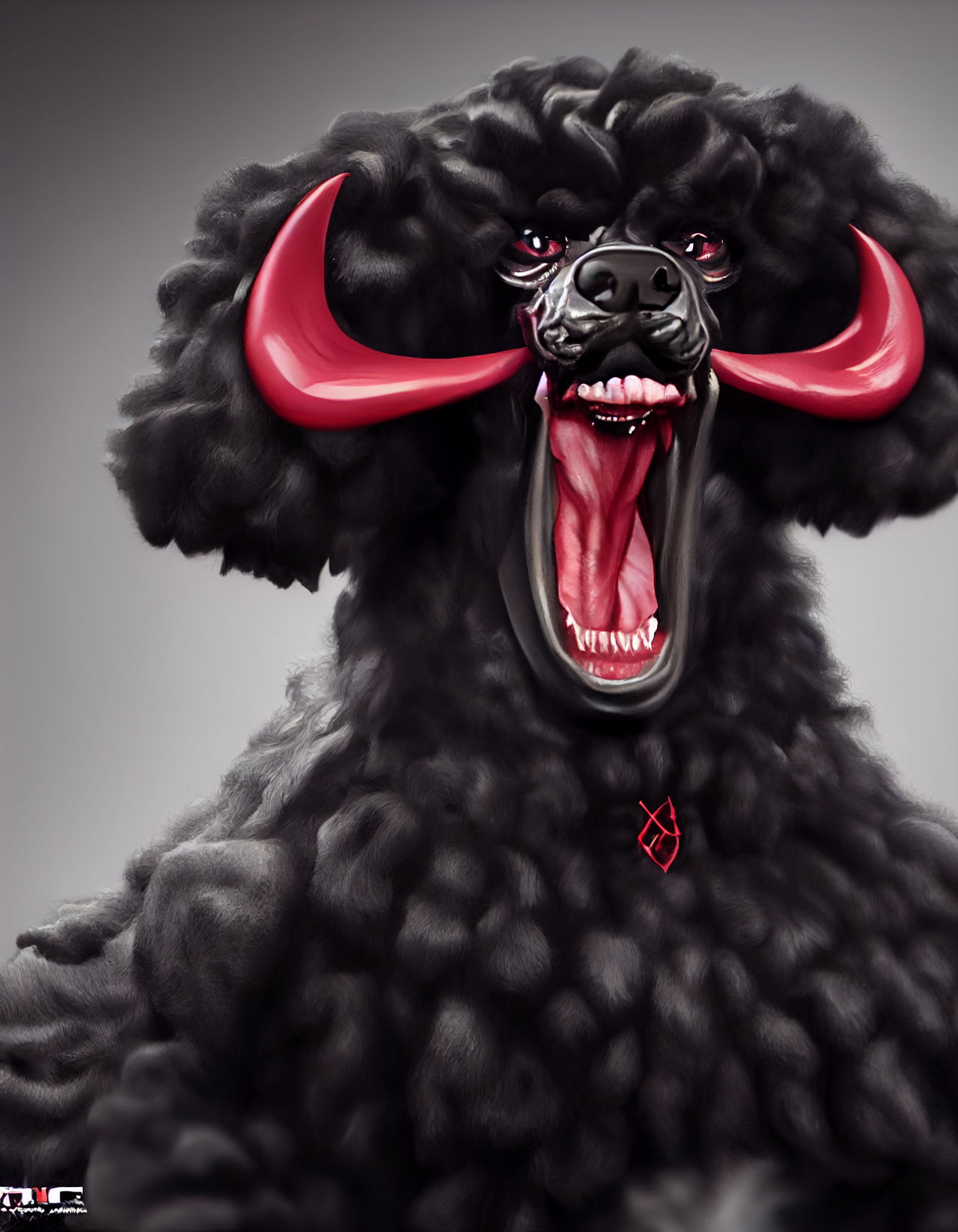 Demon Dogs (2) - Poodle by VisionsOfDoom on DeviantArt
