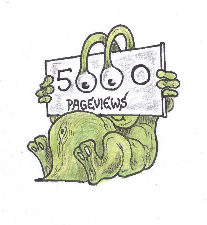 5000 Pageviews... little alien says Thank you!