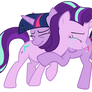 Twilight Sparkle and Starlight Glimmer hugging