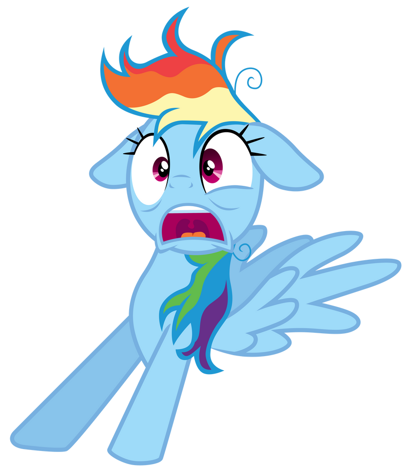 Rainbow Dash startled awake by Tardifice