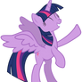 Twilight moves her legs with excitement