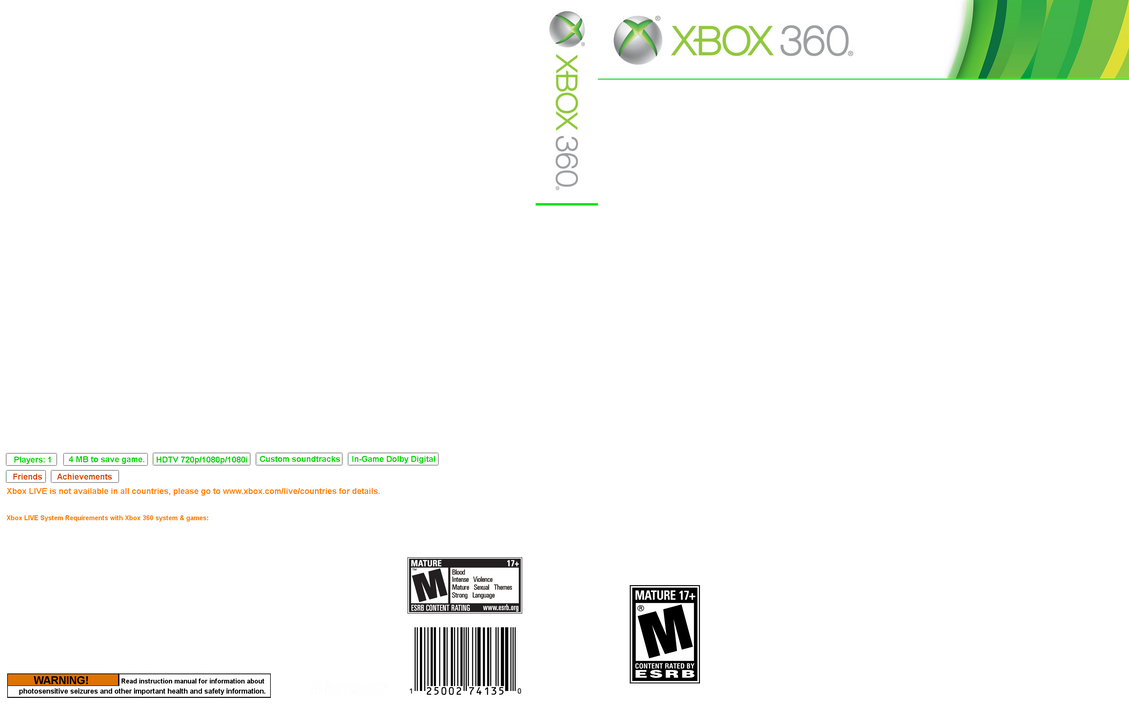 Xbox 360 Cover template by BigMachete on DeviantArt