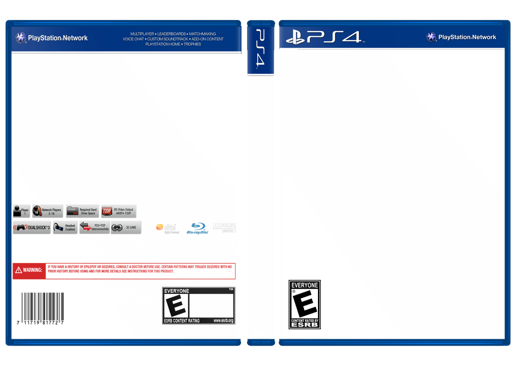 PS4 Cover template by BigMachete on DeviantArt