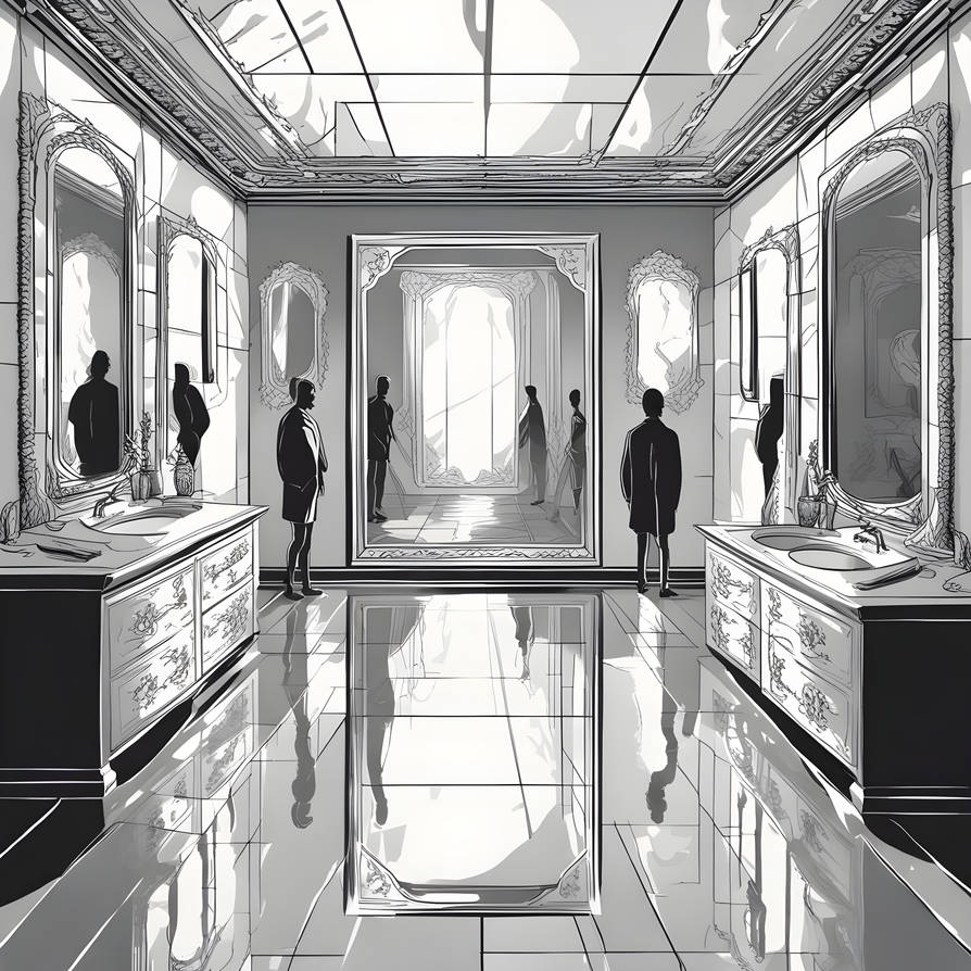 A-room-with-mirrors-that-distort-reflections--givi by tanirt11 on ...